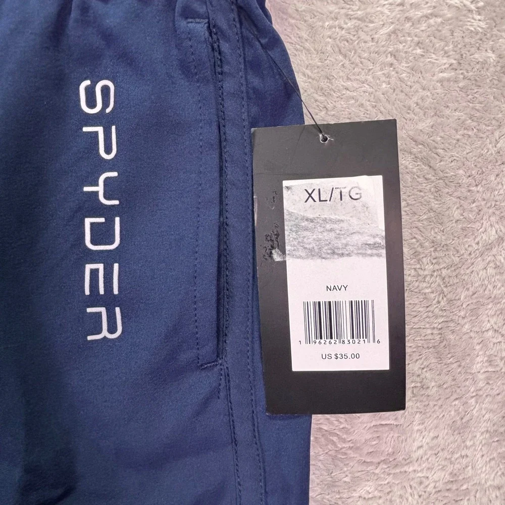 NWT Spyder Mens Swim Trunks XL Navy Blue SL3KS92 Quick‎ Dry Board Shorts